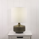Fawn Ceramic Table Lamp styled in a room