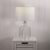Fermo Glass Table Lamp styled in a room