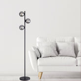Valcross 3lt Decorative Floor Lamp with Smoke Glass Spheres product image 2
