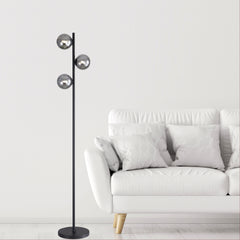 Valcross 3lt Decorative Floor Lamp with Smoke Glass Spheres product image 2