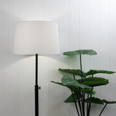 Windsor Complete Metal Floor Lamp styled in a room