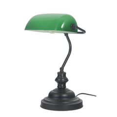 Bankers Black with Green Glass Shade Desk Lamp product image 4