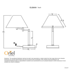 Zoe ON-OFF Touch Lamp Antique Brass product image 4