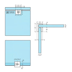 SHOWER GLASS HEADER BAR OVERPANEL FITTING SQUARE 10MM/10MM - BRUSHED GUNMETAL - Image 3