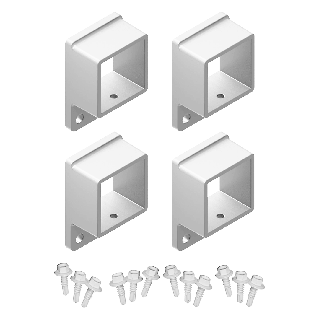 Oxworks Picket Bracket - Aluminium - 40 x 40mm - 4 Pack - Image 1
