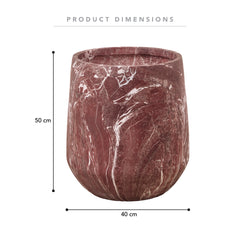 Ziggy Planter Red Marble Look (50cm) product image 3