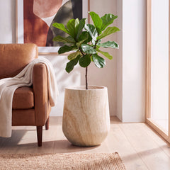Ziggy Planter Travertine Look (50cm) lifestyle image