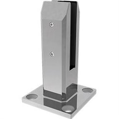 Base Plate Pool Fence Spigot, Bolt Down, 2205 Duplex Stainless Steel, with domical cover