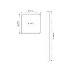 SOUTHAMPTON PVC BLANK POST - 127 x 127 x 2500mm, 7 year Warranty
