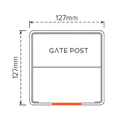 SOUTHAMPTON PVC GATE POST - 127 x 127 x 2500mm, 7 year Warranty