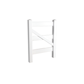 3 RAIL RURAL PVC 1000mm W x 1300mm H GATE, 7 Year Warranty