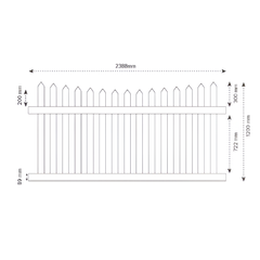 NEWPORT PVC PANEL KIT, 7 Year Warranty Picket fence