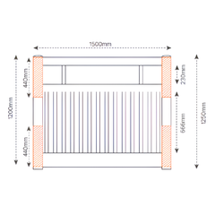 BRIDGEHAMPTON PVC 1500mm W x 1200mm H GATE, 7 Year Warranty