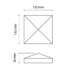 PVC SLIMLINE CAP 127 x 127mm, 7 year Warranty