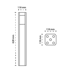 127mm POST BASE PLATE INSERT, 7 year Warranty