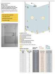 Matt White Frameless Corner Shower Screen with wall brackets