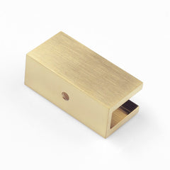 Frameless shower glass U BRACKET SQUARE 10mm glass - Brushed Brass
