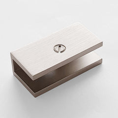 Frameless shower glass U BRACKET SQUARE 10mm glass - Brushed Nickel