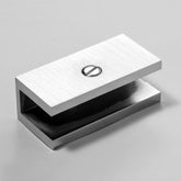 Frameless shower glass U BRACKET SQUARE 10mm glass - Satin Chrome