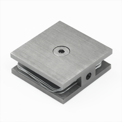 Frameless Shower Glass - U BRACKET - GLASS TO WALL - MECHANICAL FIXING 90 Degrees - BRUSHED GUNMETAL - Image 1