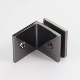 FORGE SHOWER SCREEN SQUARE BRACKET - GLASS TO WALL - 90 Degrees - POLISHED GUNMETAL