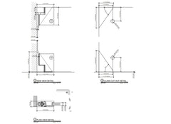 Brushed Bronze Zero Shower Screen Hinge Set,