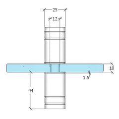 FRAMELESS SHOWER DOOR KNOB - BRUSHED GUNMETAL - Image 3