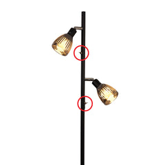Alma Twin Smoked Glass Floor Lamp product image 3