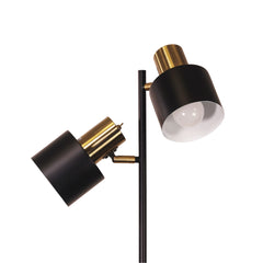 Ari Twin Mid-Century Floor Lamp Black and Antique Brass product image 2