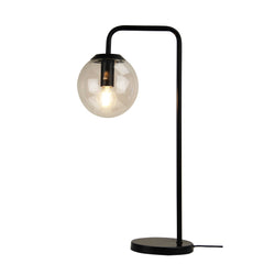 Newton Contemporary Clear Glass Lamp Black product image 3