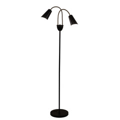 Walt Twin Flexible Neck Lamp Black with Antique Brass Floor Lamp product image 4