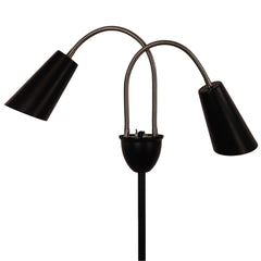 Walt Twin Flexible Neck Lamp Black with Brushed Chrome Floor Lamp product image 4