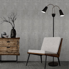 Walt Twin Flexible Neck Lamp Black with Brushed Chrome Floor Lamp product image 2