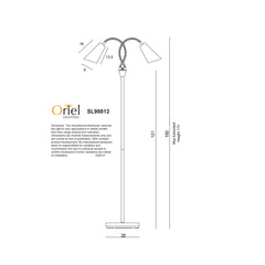 Walt Twin Flexible Neck Lamp Black with Brushed Chrome Floor Lamp styled in a room