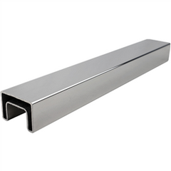 30 x 21mm Nanorail Deluxe - Suits Glass Up To 15mm Thick - Satin, Handrail