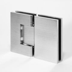 Frameless Glass Wall to Wall Shower Screen Door and Hinge Panel - 2000mm high, 10mm Toughened Glass - Satin Chrome