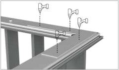 VISOR Balustrade - Aluminium 90 Degrees Joiner for Handrail Friction Insert - 200x200x1.2mm - Image 3