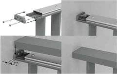 VISOR Balustrade - Aluminium 63x20mm Wall/Post Bracket
