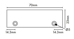 VISOR Balustrade - Aluminium 70x23mm Handrail End Plate