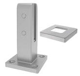 Non Conductive Pool Fence Spigot - Insuluxe - Base Plated Insulated Spigot - Silver Gloss