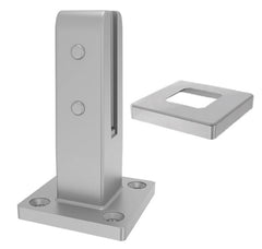 Non Conductive Pool Fence Spigot - Insuluxe - Base Plated Insulated Spigot - Silver Gloss