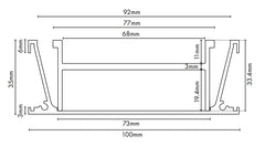 Drainlab - Linear Drain Tile Insert - Up to 10mm Tile - 1200mmL x 35mmH - Black