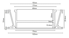 Drainlab - Linear Drain Tile Insert - Up to 19mm Tile - 1200mmL x 35mmH - Gold