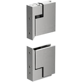 Brushed Nickel Zero Shower Screen Hinge Set