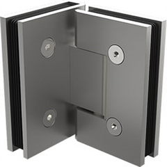 90 Degrees Frameless Shower Door hinge - Satin Chrome
