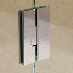 Portrait Glass to Glass Shower Screen Hinge to Suit 10mm Glass - Chrome