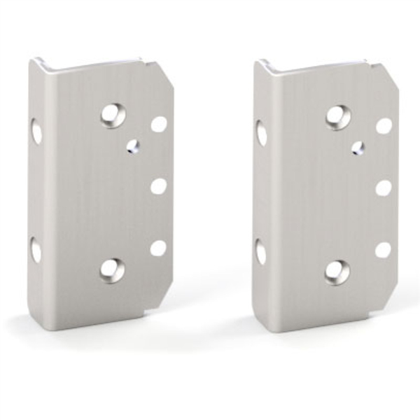 Atlantic Hinge Plate - Square Post Plate - SATIN - Image 1