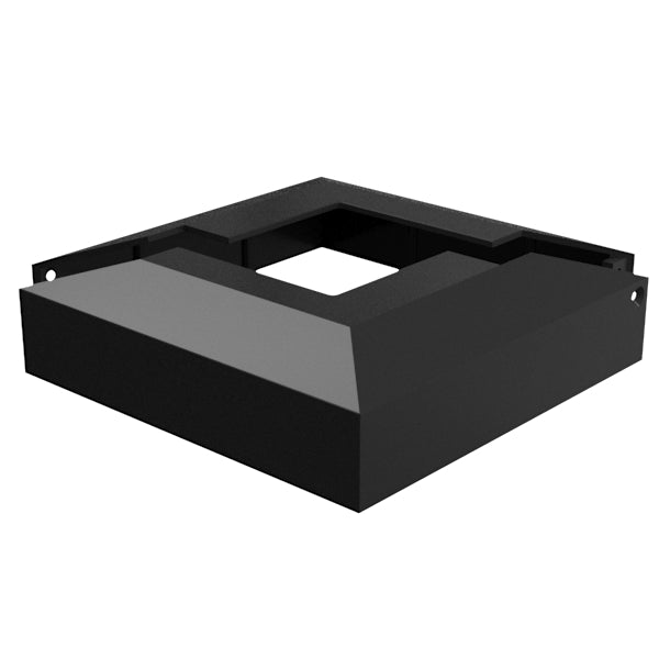 Australis Plus Two-Part Domical Cover for 150 x 150mm Base Plates - Black