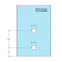 BF11505050TS β Glass Anchor Slimline 50mm Diameter x 50mm Spacer Timber SSS β supplier gallery view 3