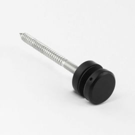 Glass Anchor Slimline 38mm Diameter x 10mm Spacer TIMBER FIX BLK